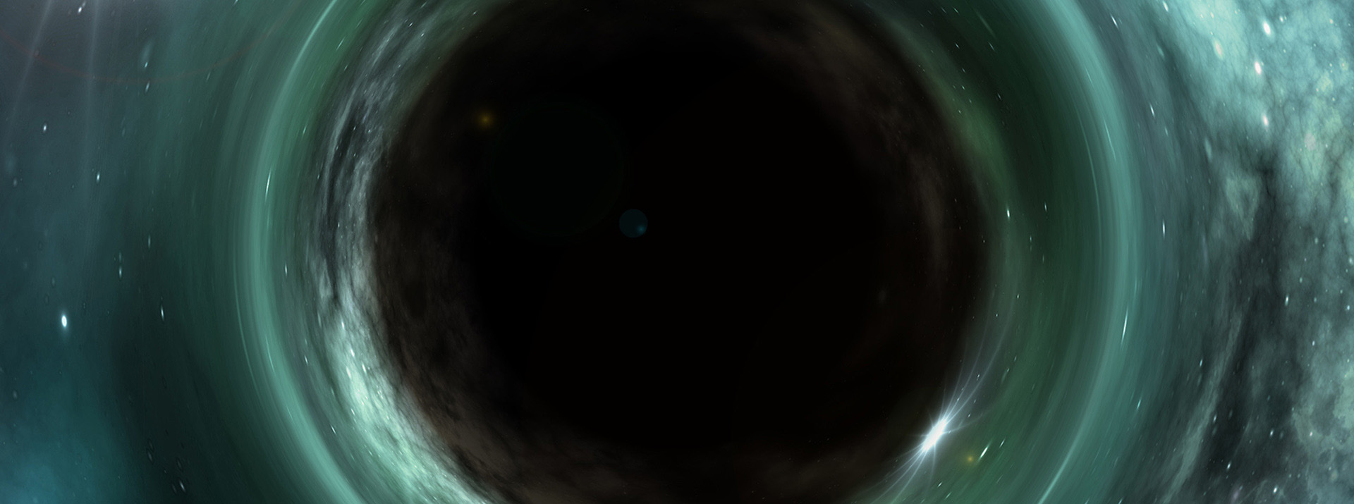 A disruption in the space-time continuum is created.